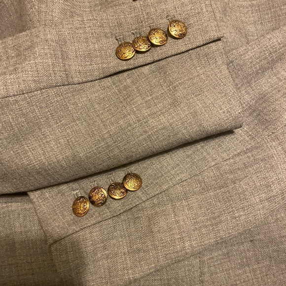 J CREW schoolboy blazer jacket gold buttons pockets preppy college navy Gray - Picture 11 of 14